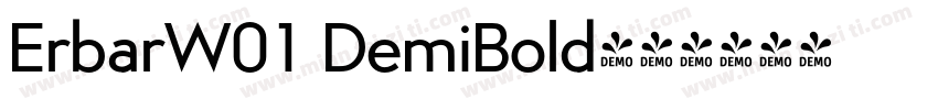 ErbarW01 DemiBold字体转换